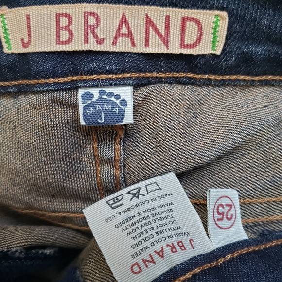 J Brand Mama J Maternity Jeans Dark Wash Side Panel Size 25 - Picture 7 of 7
